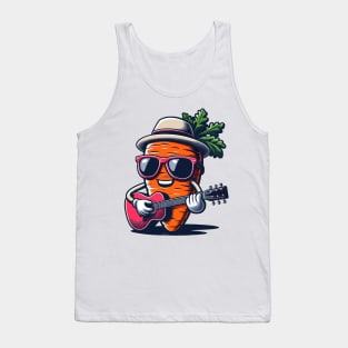 Carrot Playing Guitar Tank Top